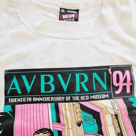 Vintage Auburn Cord Duesenberg Car Museum 1994 Festival Graphic Tee T-Shirt XL - Picture 7 of 11